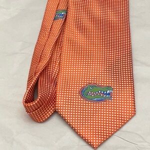 Orange Florida Gator Patterned Tie